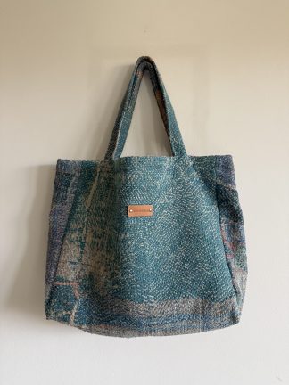 Bolso Kantha Blue-Green