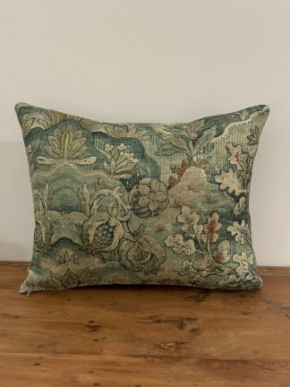 Almohadón de Lino Estampado Verde