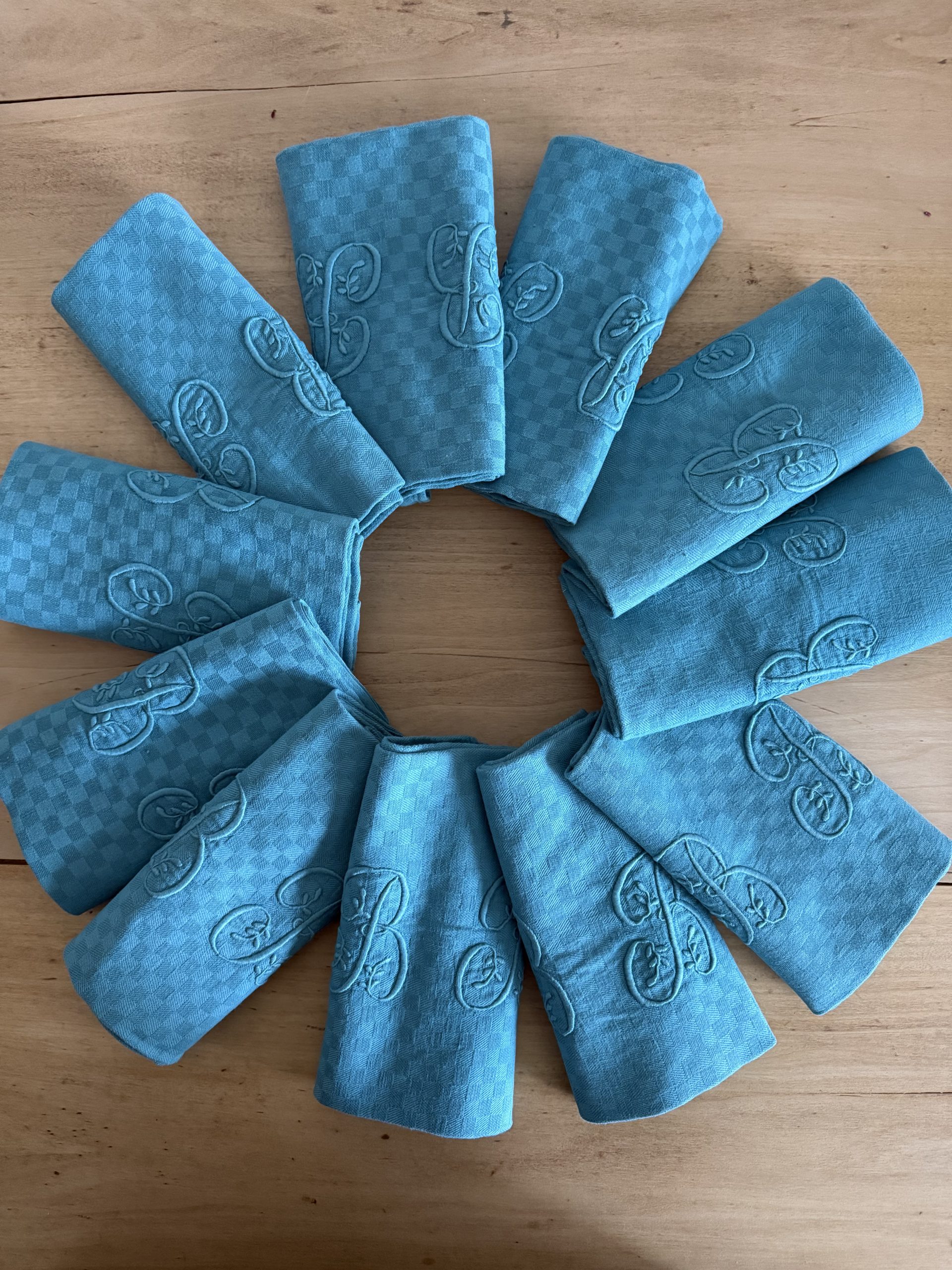 11 Servilletas Antiguas Teñidas