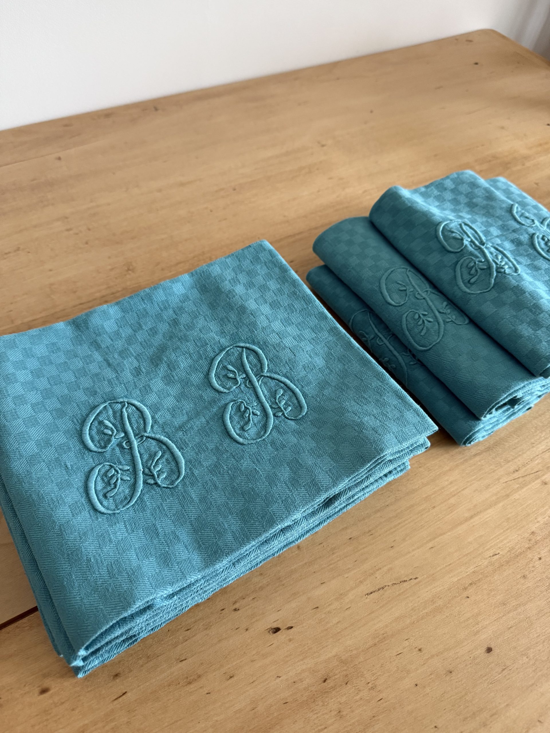 11 Servilletas Antiguas Teñidas - Imagen 4