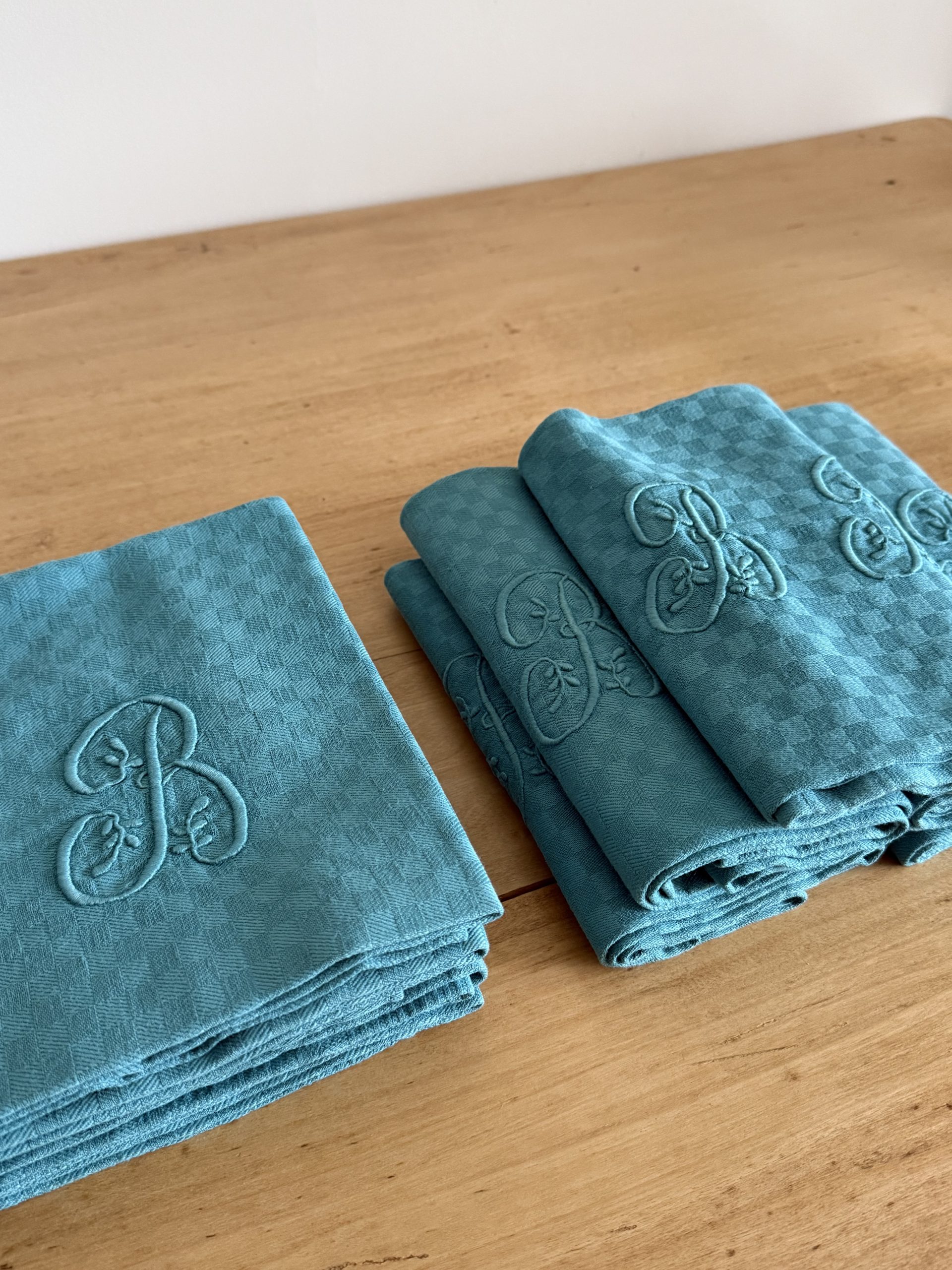 11 Servilletas Antiguas Teñidas - Imagen 5