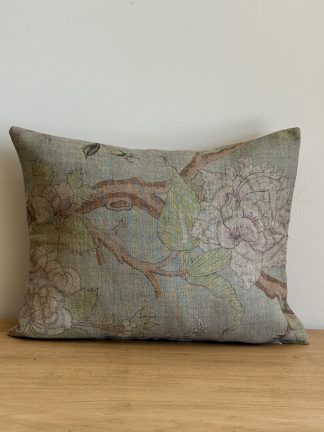 Almohadón de Lino Flor verde 2