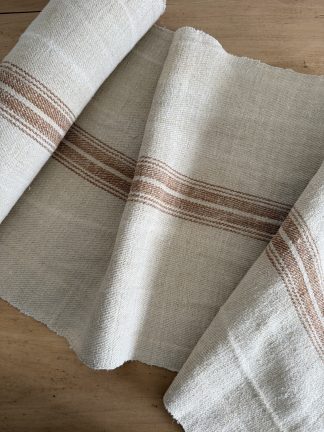 Lino antiguo raya tostada