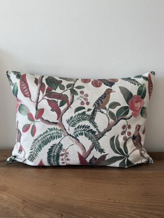 Almohadón estampado pájaros