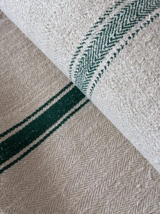 Rollo de Lino Antiguo Raya verde